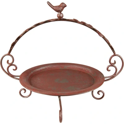 Afbeelding van Clayre &amp; Eef Planthouder Etagère 35x27x30 cm Rood Ijzer
