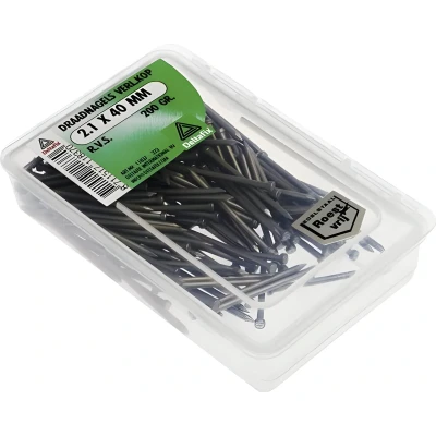 Afbeelding van Deltafix Draadnagels Verlopen Kop 2.1x40mm RVS 200 Gr.