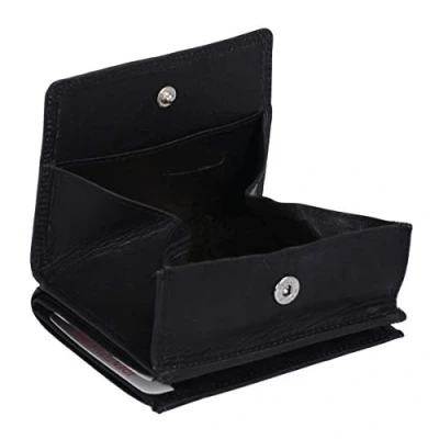 Afbeelding van Model Wenen portemonnee van rundleer, gemaakt in &quot;Weense manier&quot;, met vak voor typische LEAS vierkante munten, zwart Special Edition, zwart, 11,5 x 9,5 cm, zwart., 11,5x9,5cm