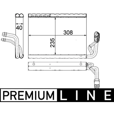 Afbeelding van Mahle Original Airco verdamper AE 91 000P