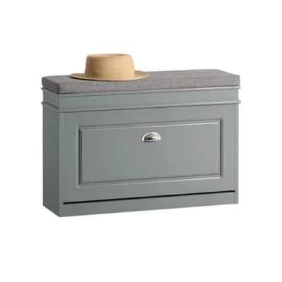 Afbeelding van SoBuy FSR82 L HG Schoenbank Schoenenkast met gecapitonneerde zitting en bekleding 75x24x51 cm Grijs