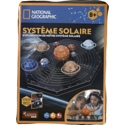 Afbeelding van EXPLORA Zonnestelsel 3D Puzzels 540221 173 Stukken Niveau 5 Zonder Lijm of Schaar Bouwspel Model Licentie National Geographic Educatief Cadeau Vanaf 8 jaar