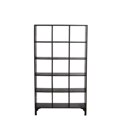 Afbeelding van Light &amp; Living Rayna kast open 106x35x190 cm zwart Hout