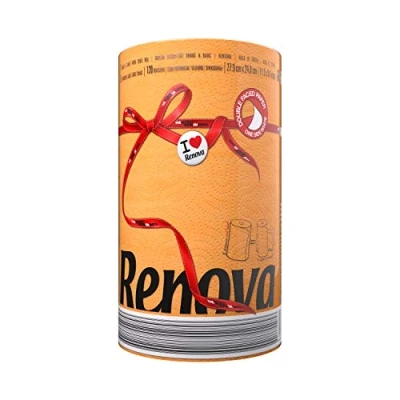 Afbeelding van Renova RG200085892 Red Label Orange Triple keukenrol, 1 keukenrol