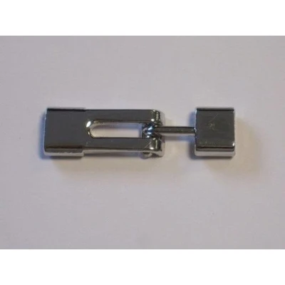 Afbeelding van Koordsluiting plat platinum 13x47mm gat 25x95mm 1 ST 12281 8101