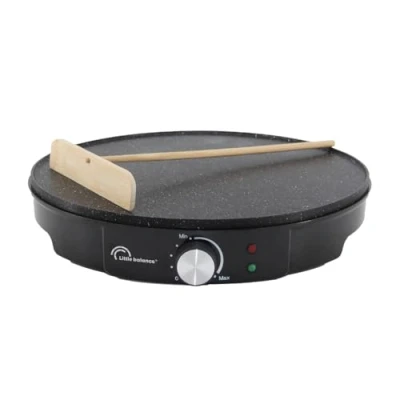Afbeelding van LITTLE BALANCE 8757 Happy pannenkoeken, elektrische pasteitjes, instelbare thermostaat, PFAS vrij, 1200 W, zwart