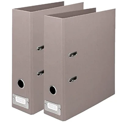 Afbeelding van Rössler 1317452498 2 S.O.H.O Map DIN A4, stuks, met hefboommechanisme en insteeklabel, rugbreedte 80 mm, taupe, 285 x 85 320 mm