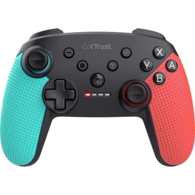 Afbeelding van Trust GXT 1246B Switch Controller Draadloos Geschikt voor Nintendo Oplaadbaar Maximaal 15 uur speeltijd Inclusief kabel Blauw/rood