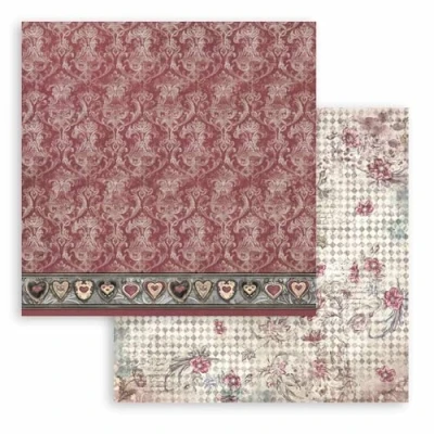 Afbeelding van Stamperia Master of Magic 12x12 Inch Paper Sheets burgundy Tapestry (10pcs) (SBB1053)