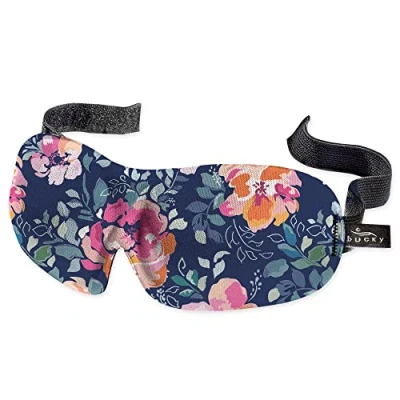 Afbeelding van Bucky 40 knippert geen druk oogmasker voor reizen en slapen, Middernacht Bloemen, één maat, 1 telling (Pack van 1), casual, count of onbezorgd
