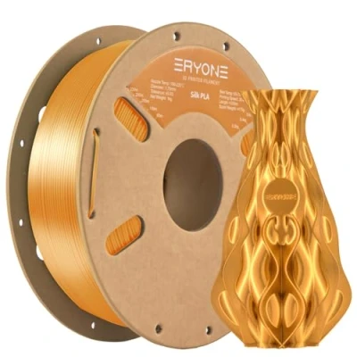 Afbeelding van ERYONE Zijde PLA filament voor 3D printer, 1,75 mm, tolerantie: ¡À 0,03 1 kg (2,2 lbs) / spoel, Goud