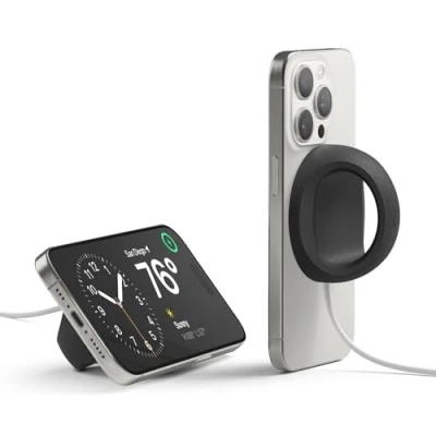 Afbeelding van elago Grip Stand Compatibel met MagSafe oplader Siliconen iPhone 15,14,13,12 [Oplaadkabel niet inbegrepen] (Zwart)