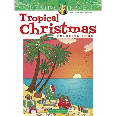 Afbeelding van Creative Haven Tropical Christmas Coloring Book