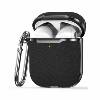 Afbeelding van AirPods 1/2 hoesje Hardcase Plated series Zwart Optimale bescherming voor jouw