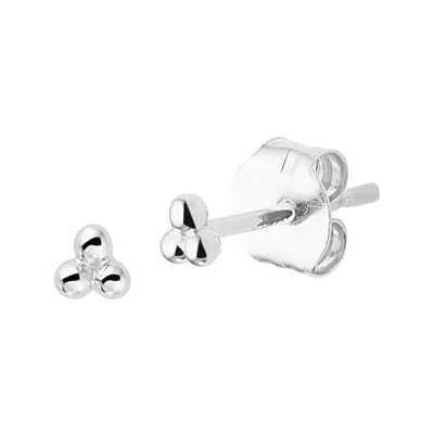 Afbeelding van Trendjuwelier huiscollectie Oorknoppen Bolletjes Witgoud Glanzend
