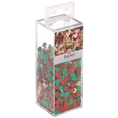 Afbeelding van Rayher Hobby 53813000 pailletten /glasparelmix, 90 g en 50 m draad 0,3 mm ø, knutselkralen, rocailles, pailletten, glazen stiften, rijgdraad
