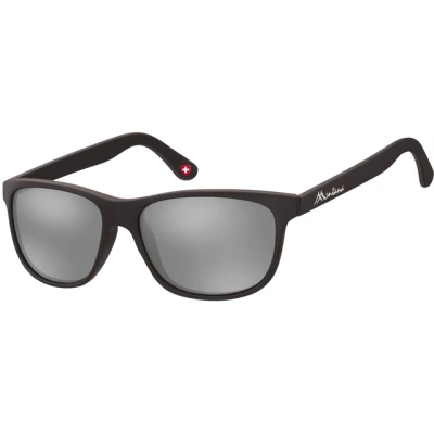 Afbeelding van Zonnebril Montana met Revo spiegelglas mat zwart