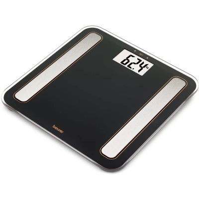 Afbeelding van Beurer BF 183 Personenweegschaal Limited Edition 2024 Zwart/Bruin Lichaamsanalyse BMI BMR Visceraal vet Digitaal XL Display Tot 180 kg 30 x cm Veiligheidsglas 10 Gebruikersgeheugen Incl. batterijen 5 Jaar garantie