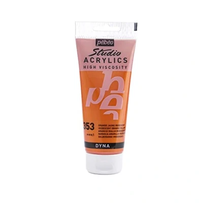 Afbeelding van Pébéo 832353 tube acryl verf studio, 100 ml, geeloranje iriserend