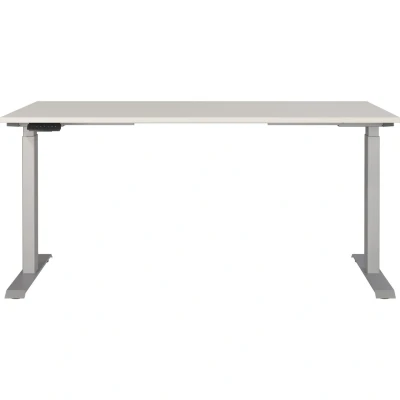 Afbeelding van Germania bureau 7908 583, in lichtgrijs/zilver, EL. hoogte verstelbaar, 160 x 120 80 cm (b h d)