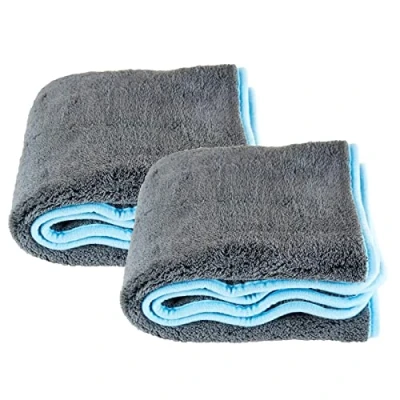 Afbeelding van Liquid Elements Autodroogdoek Silverback XL 1200 g/m², 50 x 80 cm, zachte microvezeldoek voor auto onderhoud, extreem absorberend, pluisvrij en lakvriendelijk (2 stuks)