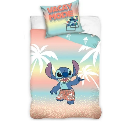 Afbeelding van Lilo en Stitch dekbedovertrek Vacay Mode 140 x 200 cm 60 70cm katoen
