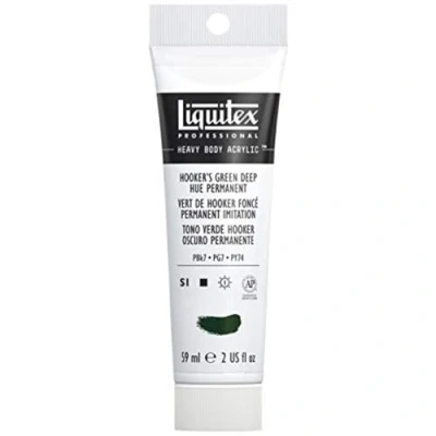 Afbeelding van Liquitex 1045225 Professional Heavy Body acrylverf in kunstenaarskwaliteit met uitstekende lichtechtheid en boterachtige consistentie, 59ml Tube, Hooker’s Green Deep Hue Permanent