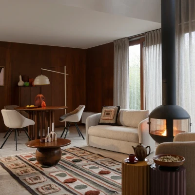 Afbeelding van Dutchbone Boho 2 zitsbank zand Stof