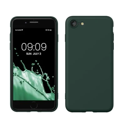 Afbeelding van kwmobile telefoonhoesje geschikt voor Apple iPhone SE (2022) / (2020) 8 7 Hoesje smartphone Back cover in mosgroen