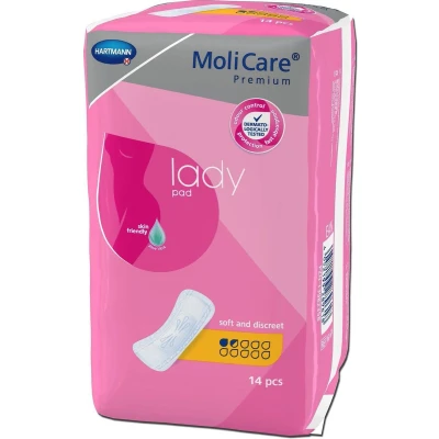 Afbeelding van Hartmann Molicare Lady pad soft &amp; discreet 1.5 druppel 1686240 14 stuks