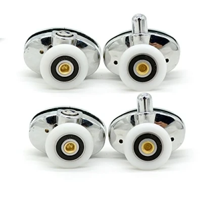 Afbeelding van Set van 4 ovale douchedeurlagers 23 mm