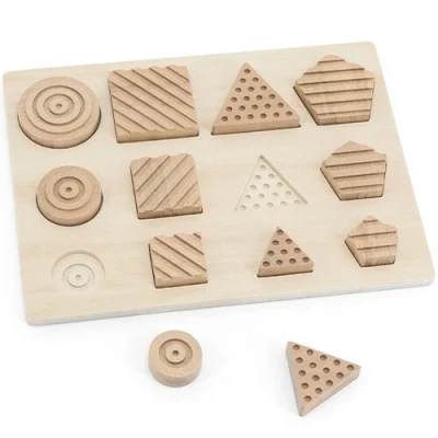 Afbeelding van Andreu toys sensorische puzzel geo 12st