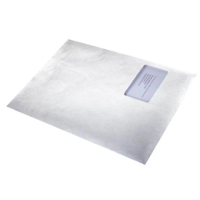 Afbeelding van Tyvek 00011796 enveloppen C4 (229x324 mm), wit, met venster, zelfklevend, 100 stuks