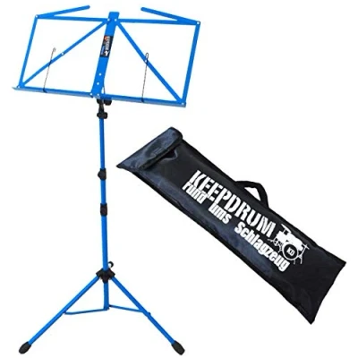 Afbeelding van Keepdrum MUS3 BL Blauw muziekstandaard + draagtas