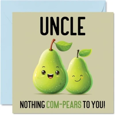 Afbeelding van Verjaardagskaarten voor oom Nothing Com Pears Grappige gelukkige verjaardagskaart van neef nichtje, verjaardagscadeaus, 145 mm x grap wenskaarten mannen hem