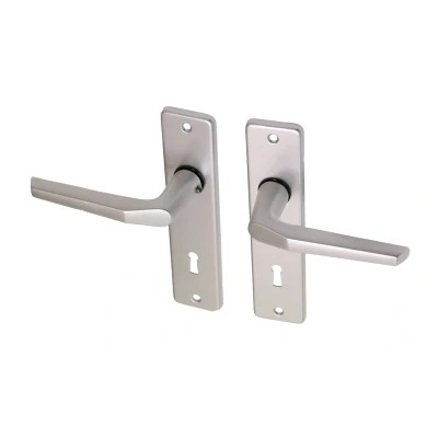 Afbeelding van Deurkruk met schild SL72 aluminium duimmodel Per Set