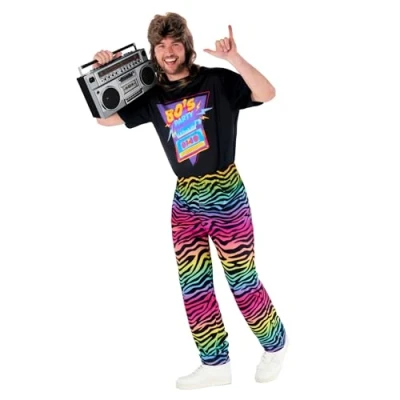 Afbeelding van Morph jaren 80 verkleedkleding heren kostuum hert doen outfit carnaval kostuums 80s 90s outfits groot