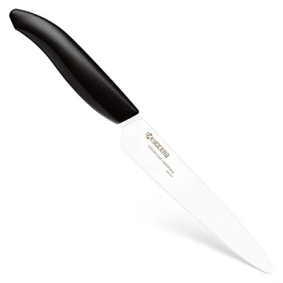 Afbeelding van KYOCERA GEN Series tomatenmes met hoogwaardig keramisch Lemmet extreem scherp ultralicht hoge breukvastheid handgeslepen. lengte: 12,5 cm, zwart, 23,7 x 2,6 1,7 cm