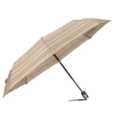 Afbeelding van Knirps Medium Duomatic Paraplu, Maat: One Size, Check beige