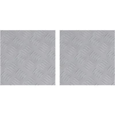 Afbeelding van vidaXL Zilver Aluminium 30 x 0.3 cm Antislip Traplopen Vierkant
