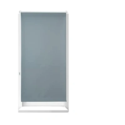 Afbeelding van Relaxdays rolgordijn verduisterend, warmtewerend, isolerend, zonwerend, zonder boren, klemmen, 70x210, stof 66 cm, grijs