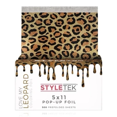 Afbeelding van Styletek Voorgevouwen 5x11 Pop Up Leopard Folie 500st