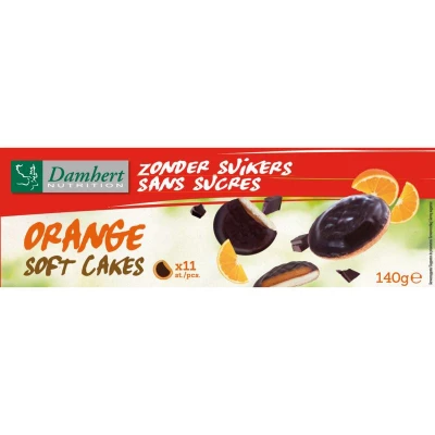 Afbeelding van Damhert Orange Soft Cakes Zonder Suiker 140GR