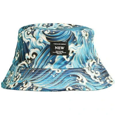 Afbeelding van Vissershoedje Omkeerbaar Bucket hat Reversible Golven Blauw