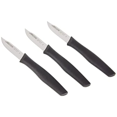 Afbeelding van Arcos Set met 3 messen, nitrum roestvrij staal, lemmet 70 mm, zwart (705600)