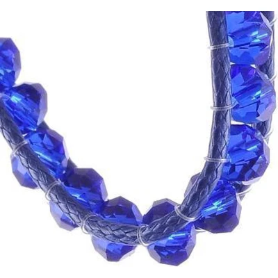 Afbeelding van Behave armbandje met glaskralen koningsblauw trendy accent