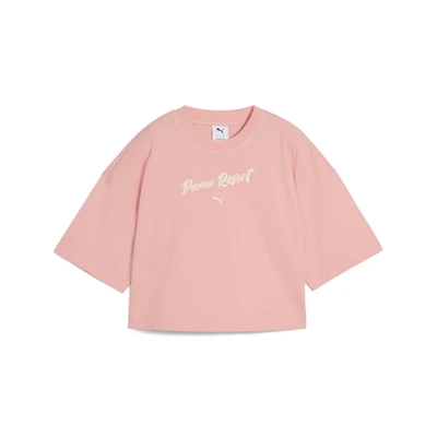 Afbeelding van Puma Tshirt print, Dames, Maat: Small, Pink fruit