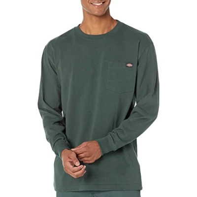 Afbeelding van Dickies Heren grote en lange mouw zwaargewicht ronde hals, Hunter Groen, XL