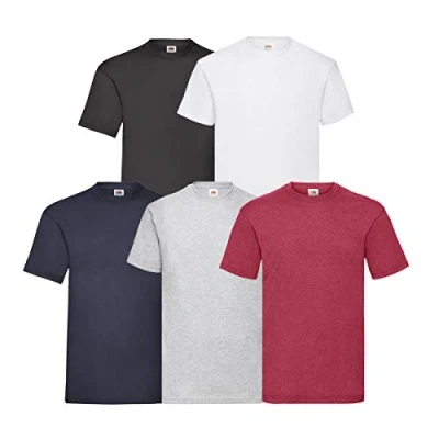 Afbeelding van Fruit of the Loom Verpakking van 5 stuks, 1 wit, zwart, marineblauw, grijs, h rood, L