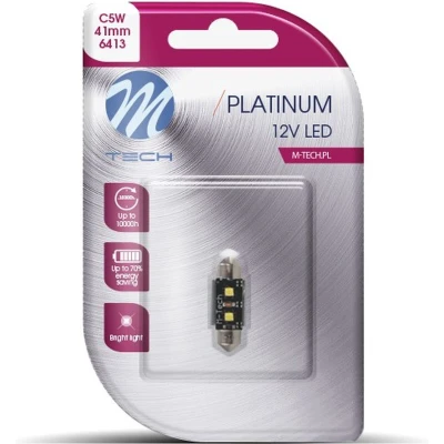 Afbeelding van M Tech Platinum Led C5W 12V 3,2W 41mm 2x Osram diode Canbus Wit Enkel